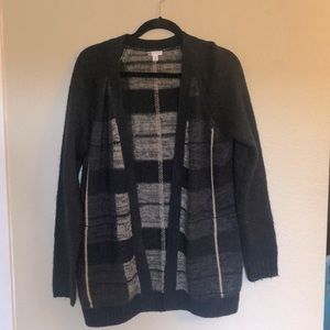 Plaid Knit Cardigan